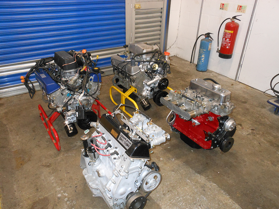 Rbuilt engines at Track and Classic workshop